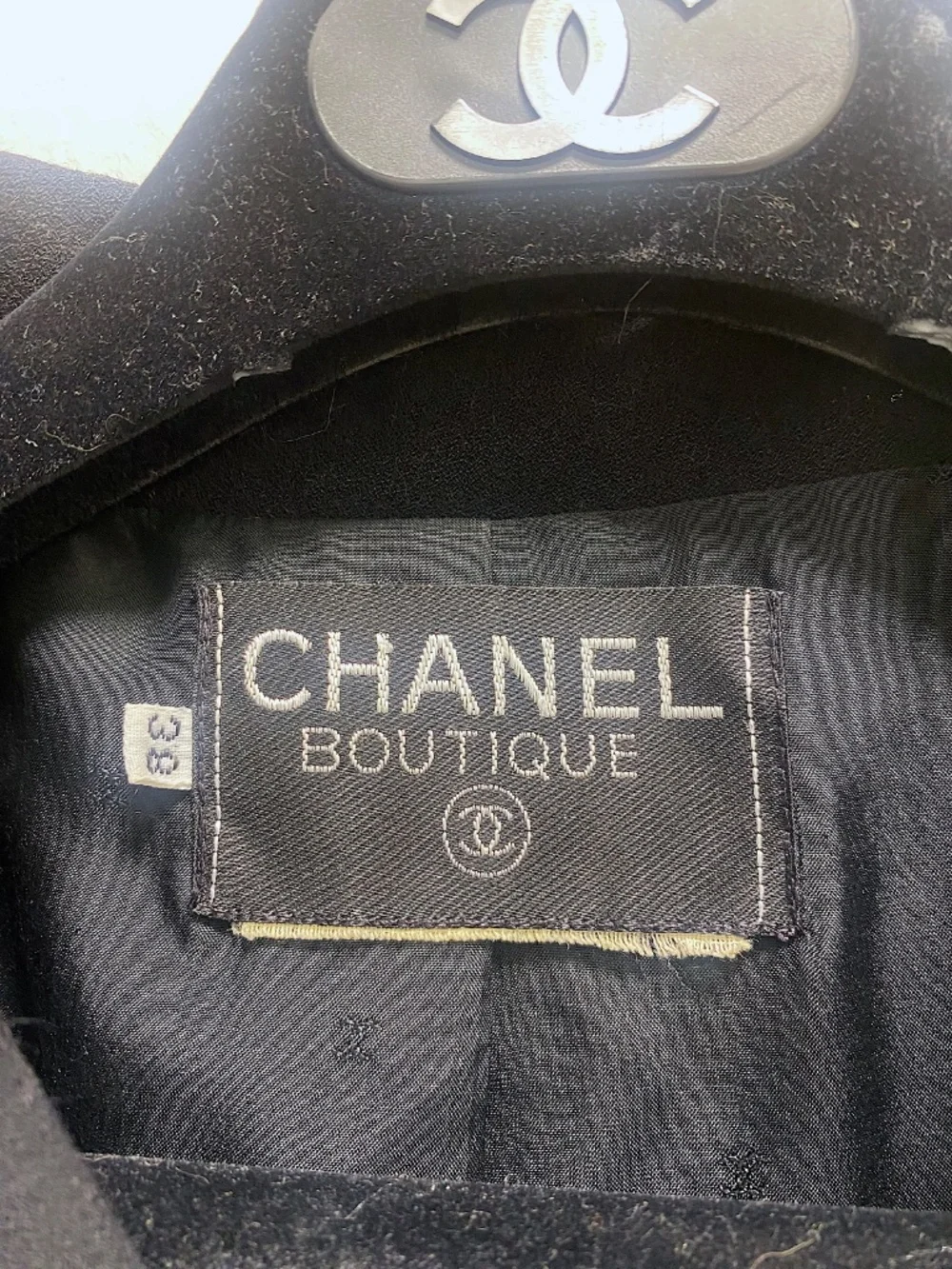 Vintage CHANEL Evening Jacket Fall 1988 Collection - Dark Navy Wool Crepe Sz. 38